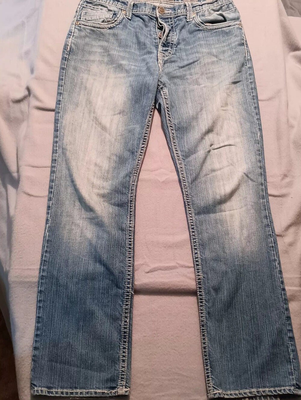 BKE Men's Light Blue Tyler Straight Leg Jeans Size 34R